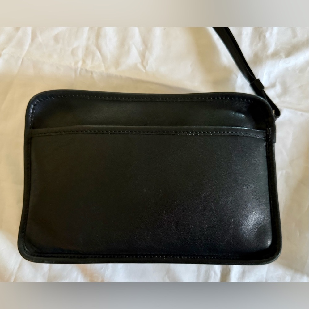 Vintage Coach Black Leather Clutch/wristlet - Picture 4 of 6